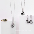 Checkerboard Women Valentines Earrings Love Earrings